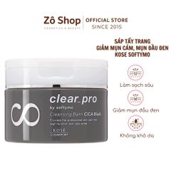 Sáp tẩy trang 7 in 1 giảm mụn cám, đầu đen - Kose Softymo Clear Pro Cleansing Balm Cica Black Pore Darkening (90g)