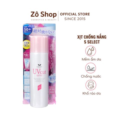 Xịt chống nắng chống nước, dưỡng da - S Select UV Cut Spray SPF50+ PA++++ (90g)