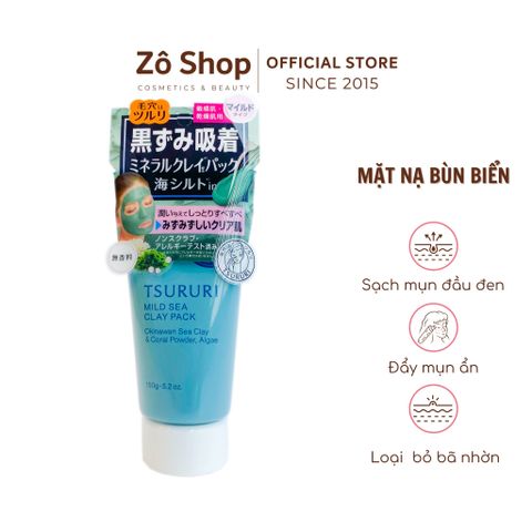 Mặt nạ bùn biển - Tsururi Mild Sea Clay Pack (da nhạy cảm, da thiên khô) 150g