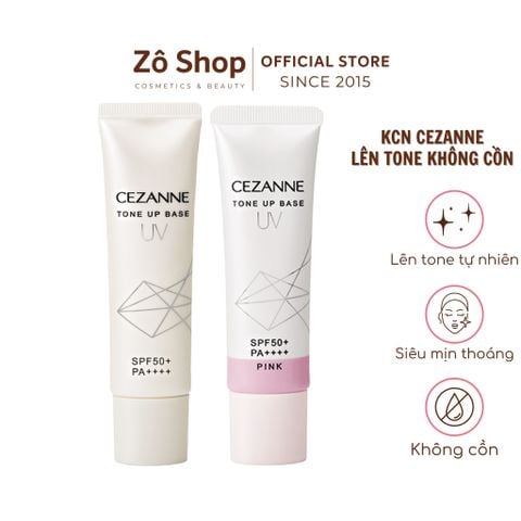 Kem chống nắng lên tone không cồn - Cezanne UV Tone Up Base SPF50+/ PA ++++ 30g