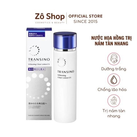 Nước hoa hồng cao cấp dưỡng trắng, trị nám/ tàn nhang - Transino Whitening Clear Lotion EX (150ml)