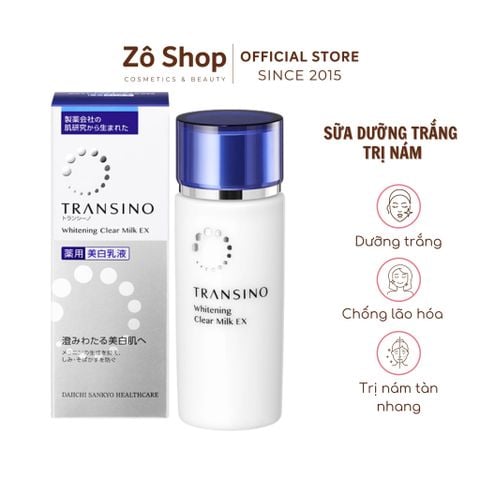 Sữa dưỡng trắng, cải thiện nám/ tàn nhang - Transino Whitening Clear Milk EX (100ml)