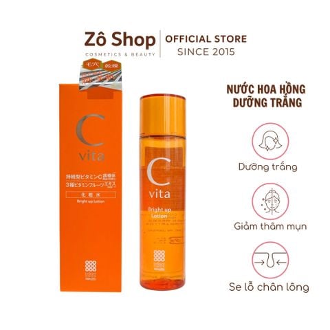 Nước hoa hồng dưỡng trắng, giảm thâm, se khít lỗ chân lông - Meishoku C Vita Bright Up Lotion (150ml)