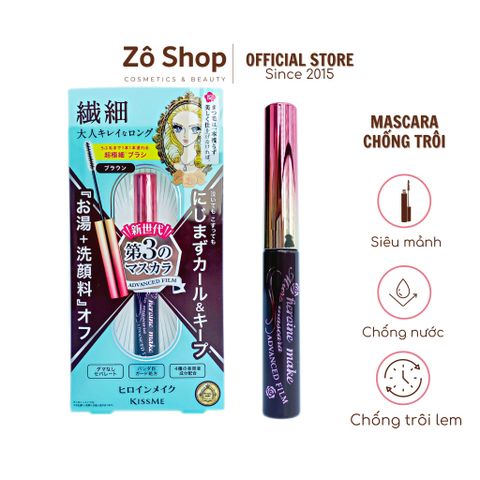 Mascara đầu cọ siêu mảnh giúp mắt to tự nhiên - Heroine Kissme Micro Mascara Advanced Film 4.5g