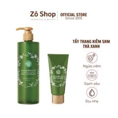 Gel tẩy trang kiêm sữa rửa mặt trà xanh kháng viêm, ngừa mụn - Santa Marché Deep Cleansing