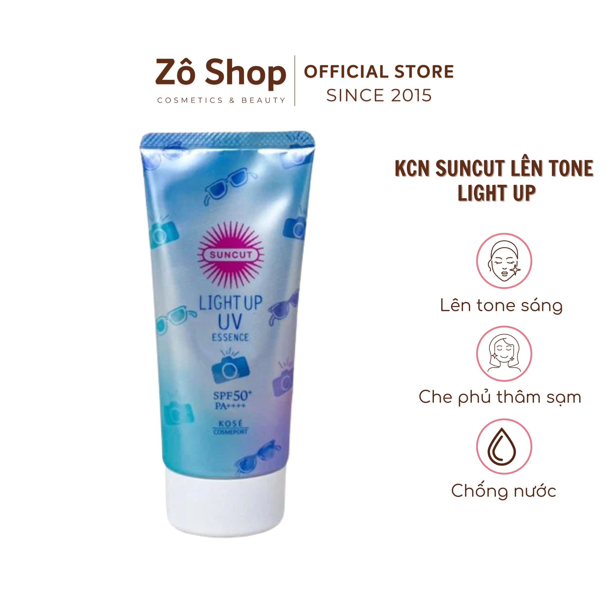 Kem chống nắng nâng tone, giảm nếp nhăn DEARGLAM AQUA TONE