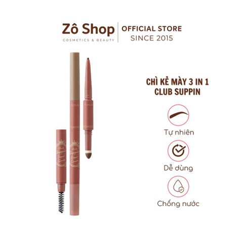 Chì kẻ mày 3 in 1 Club Suppin Eyebrow 0.13g