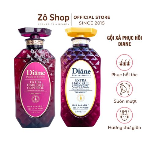 Set gội xả Moist Diane - Giảm gãy rụng và phục hồi tóc yếu (450ml)