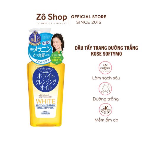 Dầu tẩy trang dưỡng trắng - Kose Softymo White Cleansing Oil (230ml)