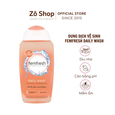 Dung dịch vệ sinh cân bằng pH - Femfresh Daily Wash 250ml