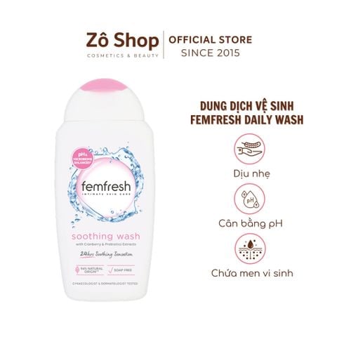 Dung dịch vệ sinh phụ nữ Femfresh Soothing Wash 250ml