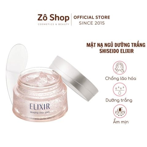 Mặt nạ ngủ dưỡng trắng, chống lão hóa - Elixir White Sleeping Clear Pack C (105g)