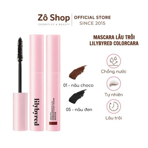 Mascara Lilybyred lâu trôi, giữ cong mi Am9 to Pm9 Survival Colorcara 6g