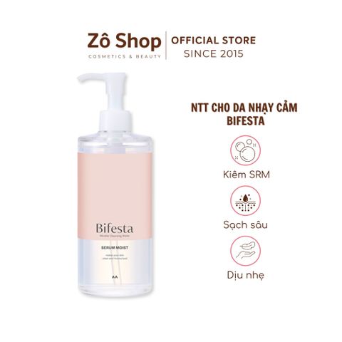 Nước tẩy trang cho da nhạy cảm kiêm SRM 3 in 1 Bifesta Micellar Cleansing Water Sensitive 400ml