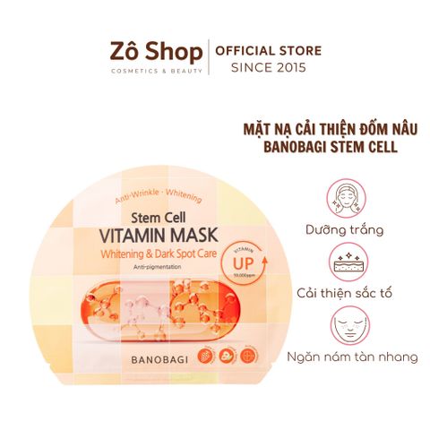 Mặt nạ vitamin và tế bào gốc dưỡng trắng, cải thiện đốm nâu - Banobagi Stem Cell Vitamin Mask Whitening and Dark Spot Care 30g