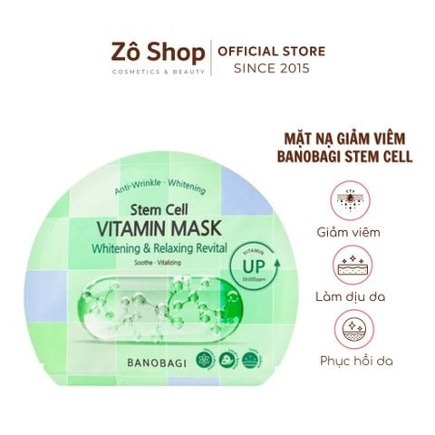 Mặt nạ vitamin và tế bào gốc dưỡng trắng, giảm viêm, tăng sức sống - Banobagi Stem Cell Vitamin Mask Whitening And Relaxing Revital 30g