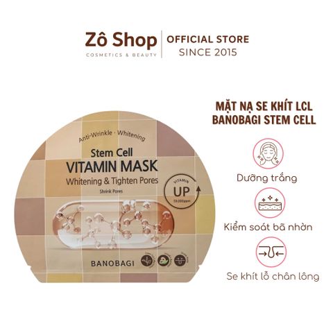 Mặt nạ vitamin và tế bào gốc dưỡng trắng, se khít lỗ chân lông - Banobagi Stem Cell Vitamin Mask Whitening And Tighten Pores 30g