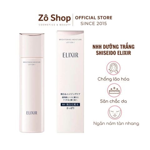 Nước hoa hồng dưỡng trắng, chống lão hóa Elixir Brightening Moisture Lotion 170ml WT I