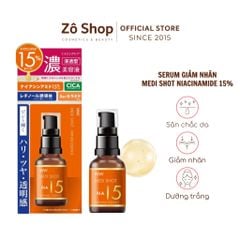 Serum 15% Niacinamide cải thiện nếp nhăn, dưỡng trắng, trẻ hóa Medi Shot NA 15 30ml