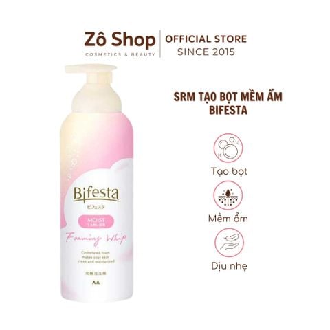 Sữa rửa mặt tạo bọt dưỡng ẩm Bifesta Moist Foaming Whip 180g