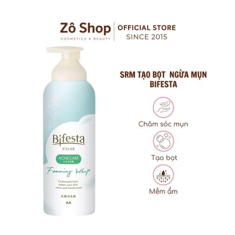 Sữa rửa mặt tạo bọt cho da mụn Bifesta Acne Care Foaming Whip 180g