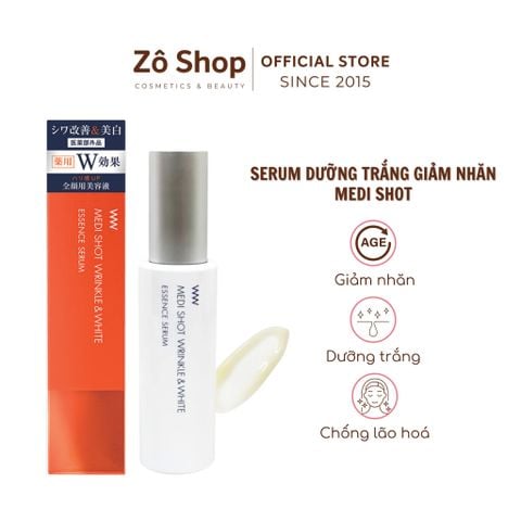 Serum nâng cơ, dưỡng trắng Meishoku Medi Shot Wrinkle & White Essence Serum 70ml