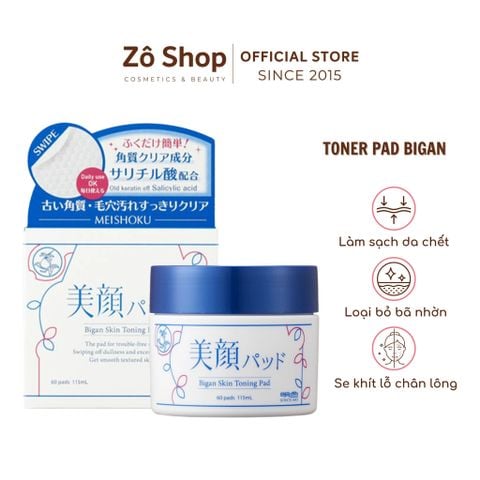 Toner Pad Meishoku Bigan Skin Toning Pad 60 miếng