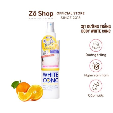 Dưỡng thể dưỡng trắng dạng xịt - Medicated White Conc Body Lotion 245ml