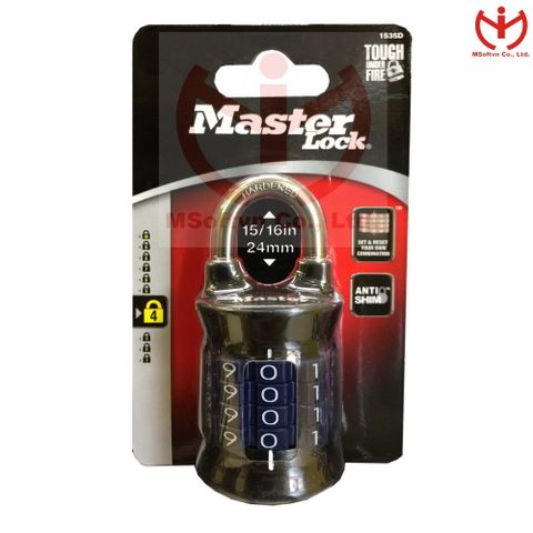  Khóa số Master Lock 1535 D khóa 4 số - MSOFT 