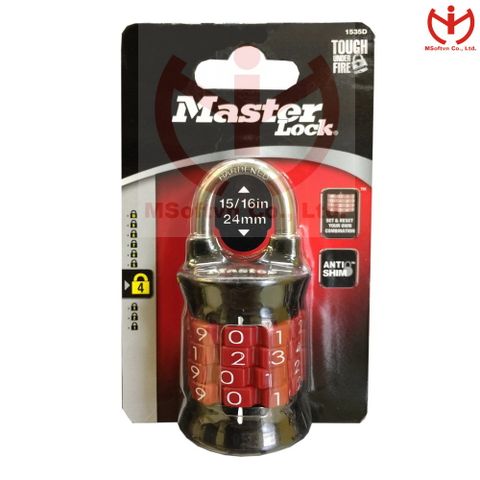  Khóa số Master Lock 1535 D khóa 4 số - MSOFT 