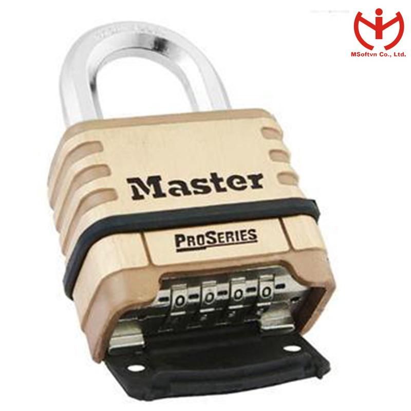 Khóa Số Master Lock 1175 D - Thân Đồng Rộng 57mm Càng Bát Giác Chống Cắt - MSOFT