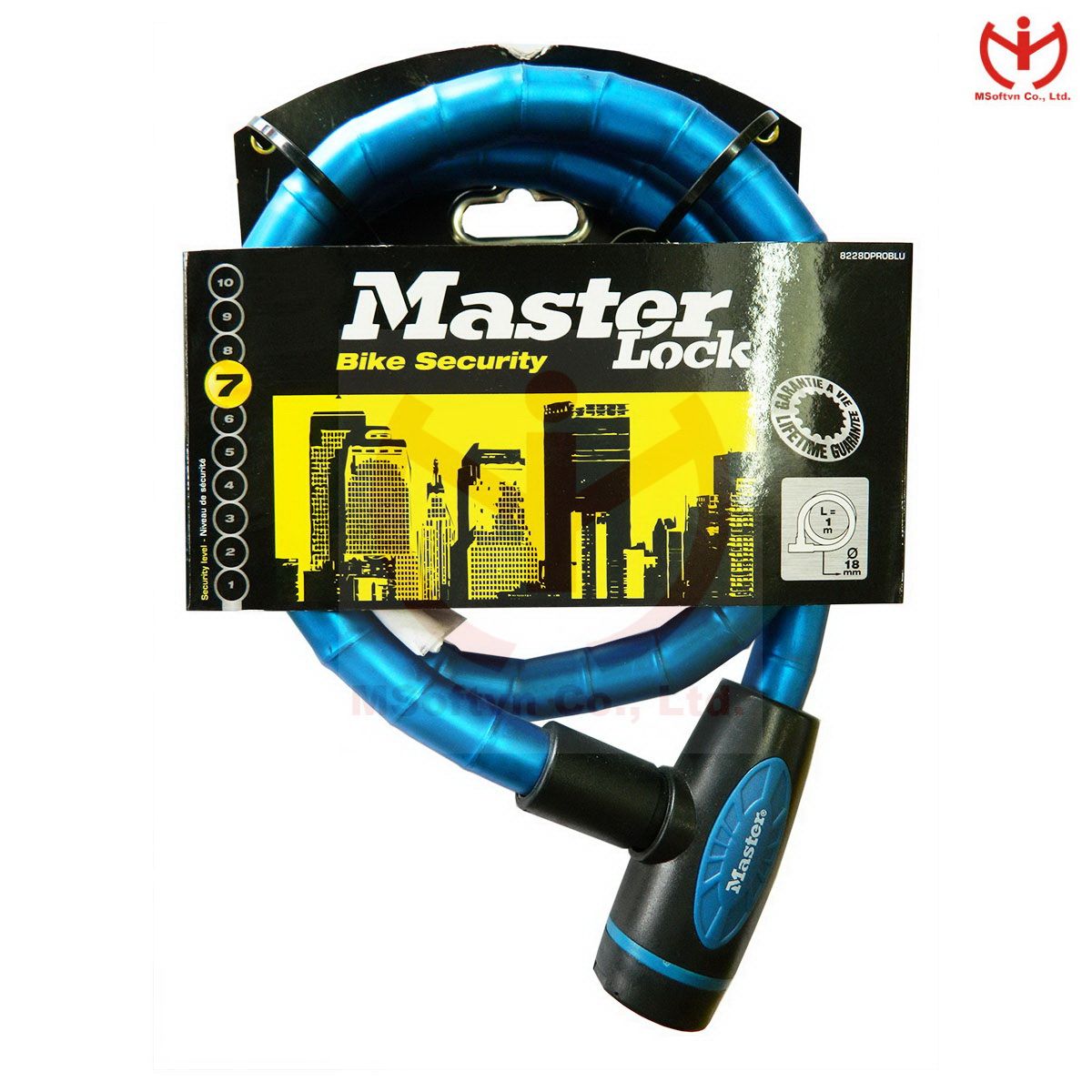 Khóa xe đạp Master Lock 1m x 18mm 8228 EURDPRO - MSOFT