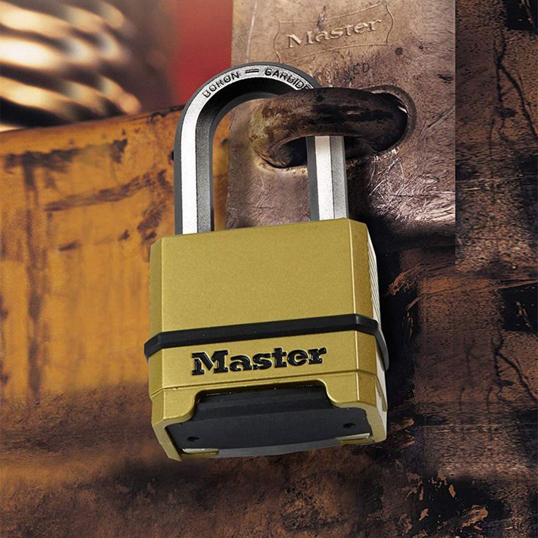 Khóa số Master Lock M175 EURDLF thân bọc đồng rộng 60mm càng dài MSoft