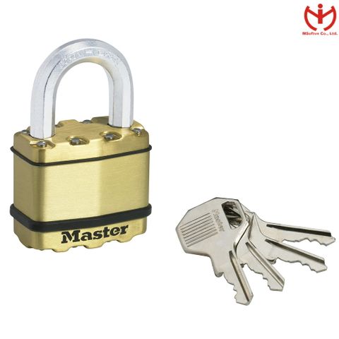  Ổ Khóa Master Lock M5B EURD Thân Thép 52mm Bọc Đồng Kẽm 4 Chìa Răng Cưa - MSOFT 