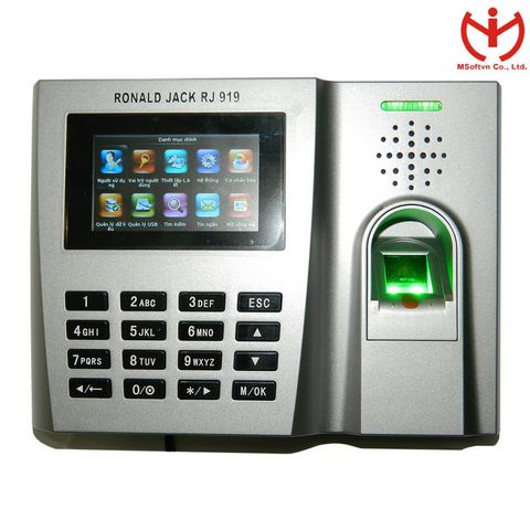  Máy chấm công vân tay Ronald Jack RJ 919 - MSOFT 