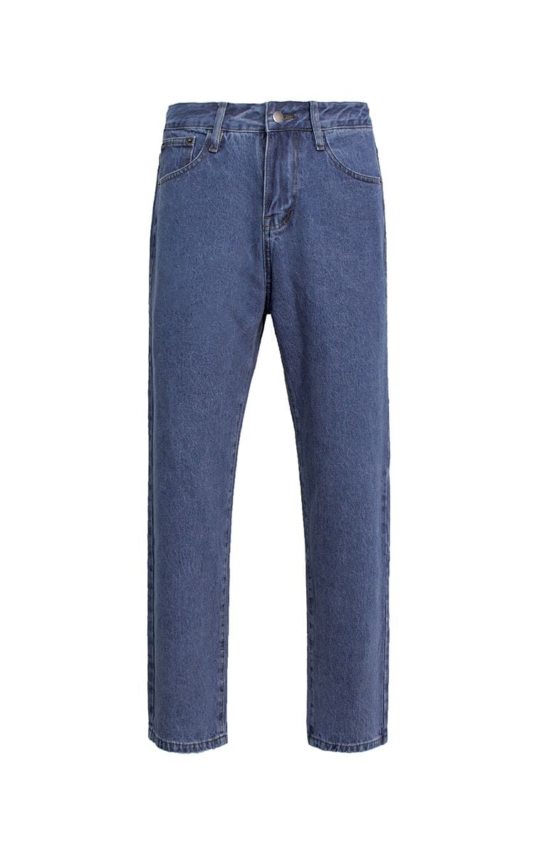 Baggy Jean In Mid Wash Blue