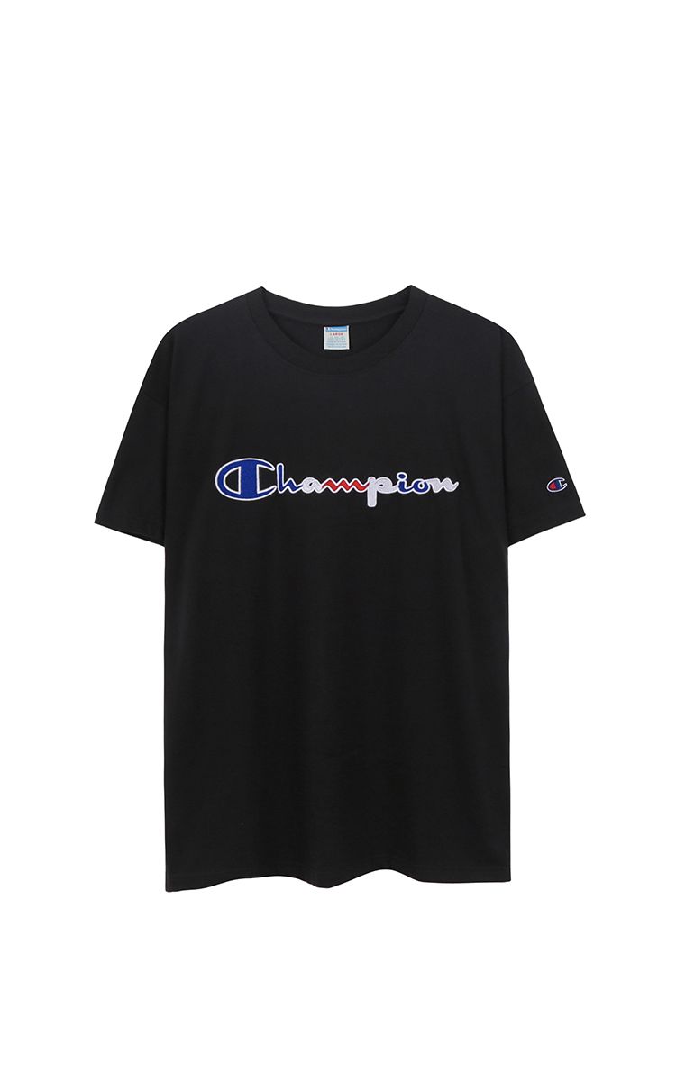 Champion Embroidered Big Logo T-Shirt In Black