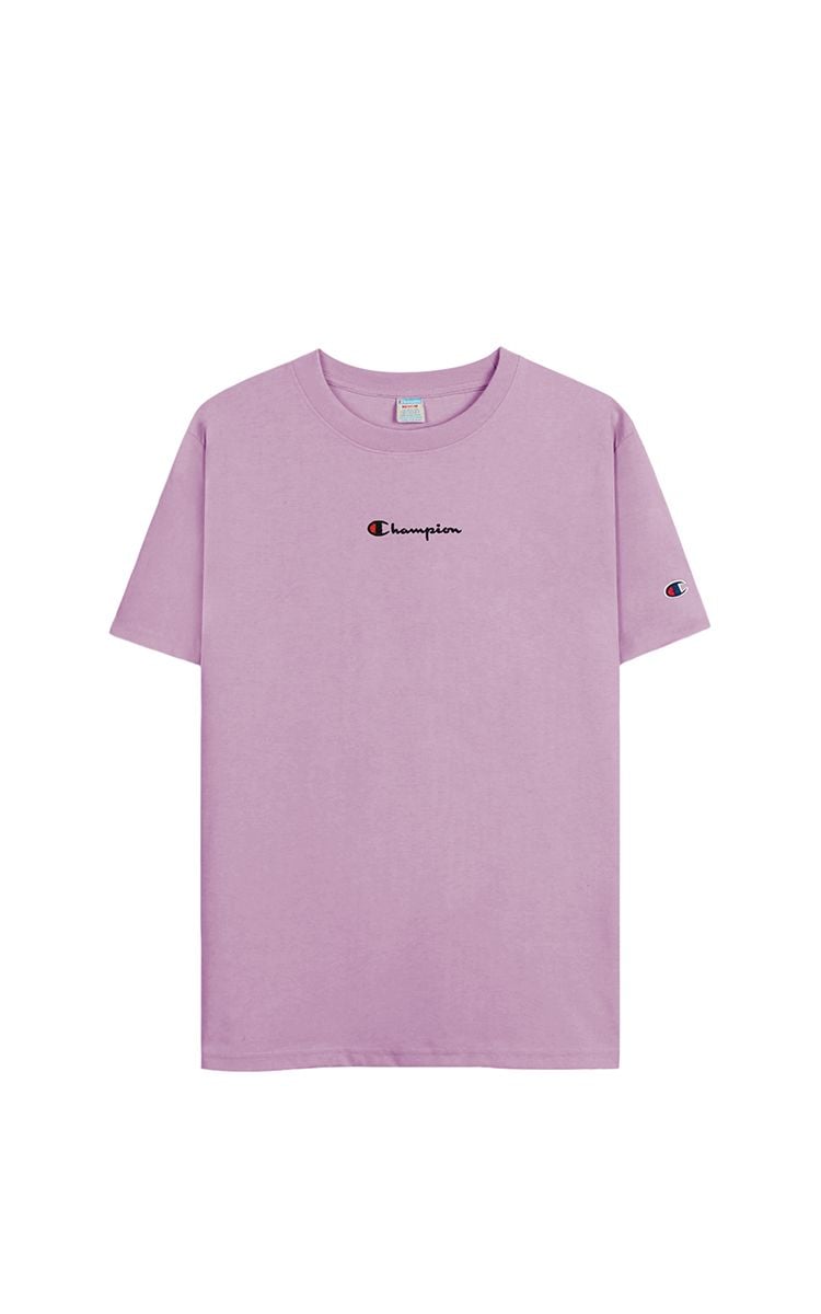 Champion Embroidered Logo In The Middle T-Shirt In Purple