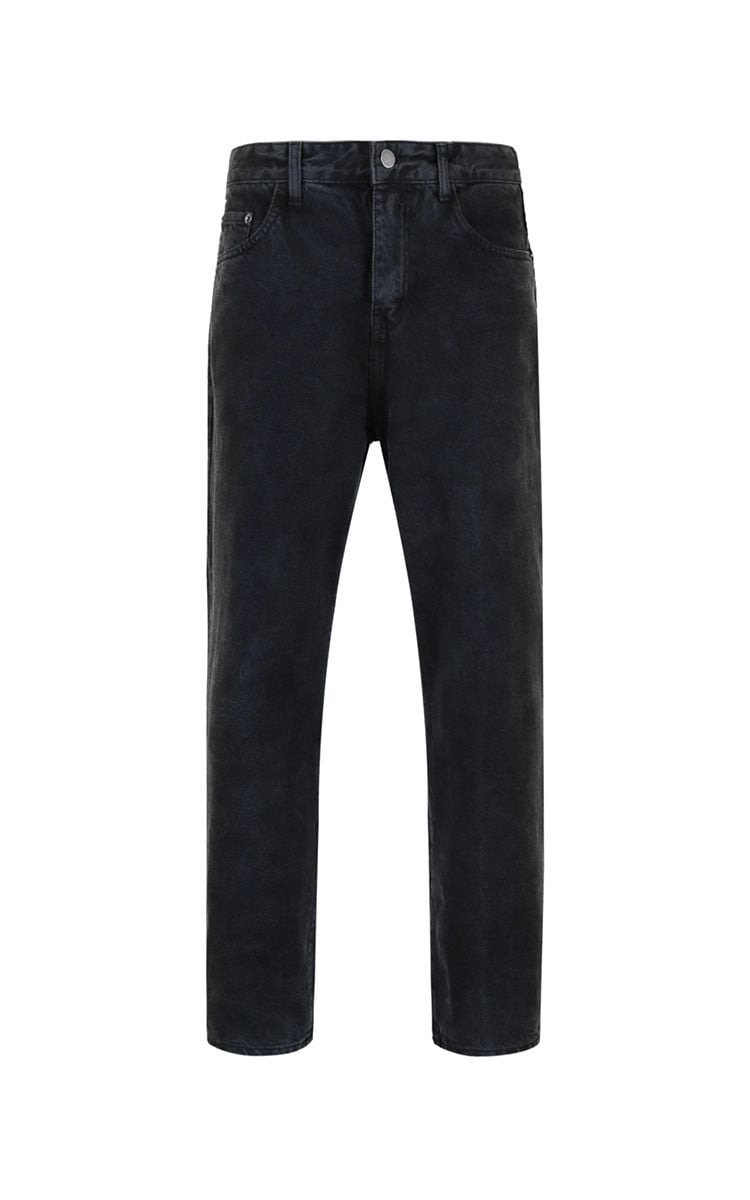 Baggy Jeans In Washed Black – Three Hundred