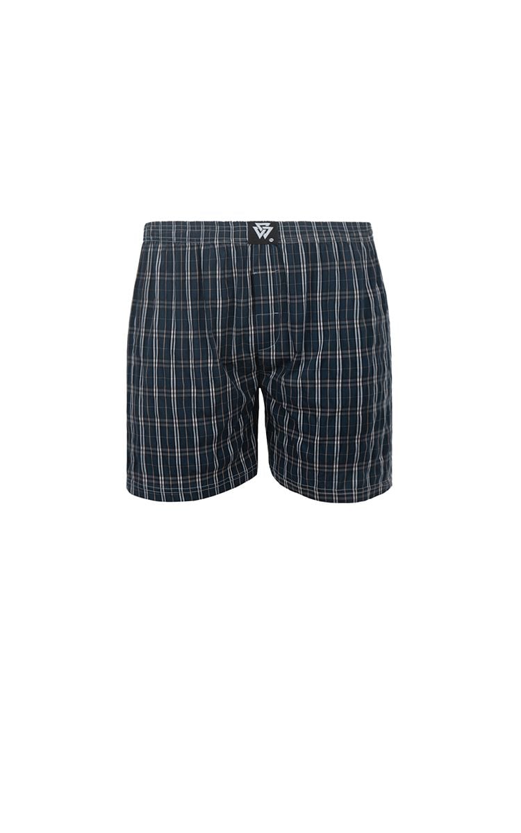 K300 Flannel Boxer In Navy