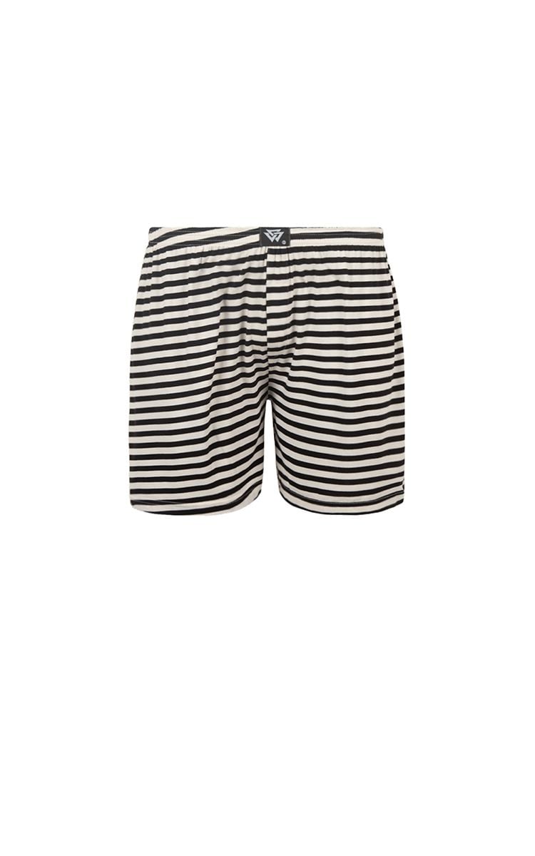 K300 Striped Boxer In White/Black