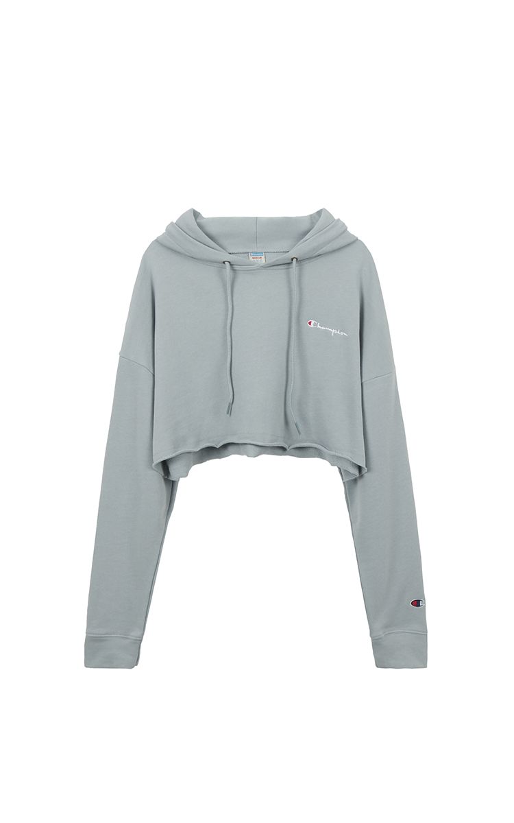 Champion Cropped Cut Off Hood- Fit In Blue