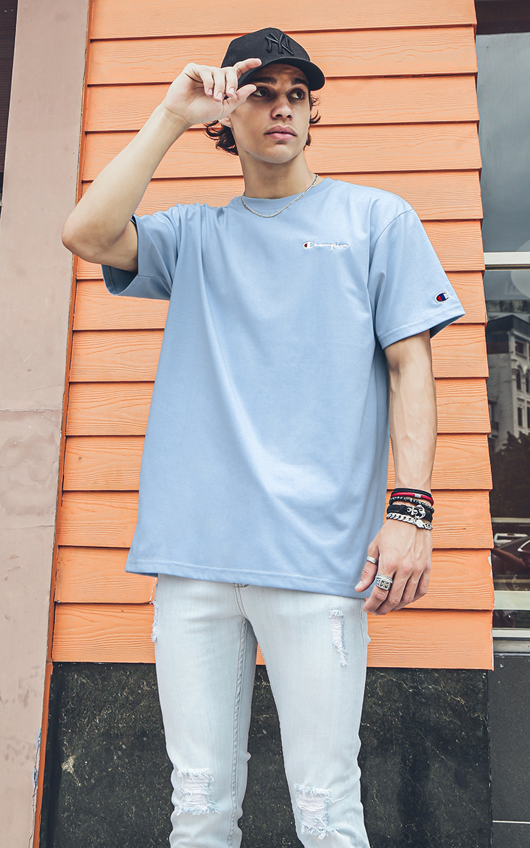 Light blue sales champion t shirt