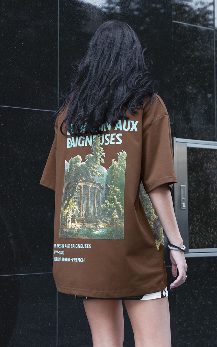 Le Bassin Aux Baigneuses Tee In Brown