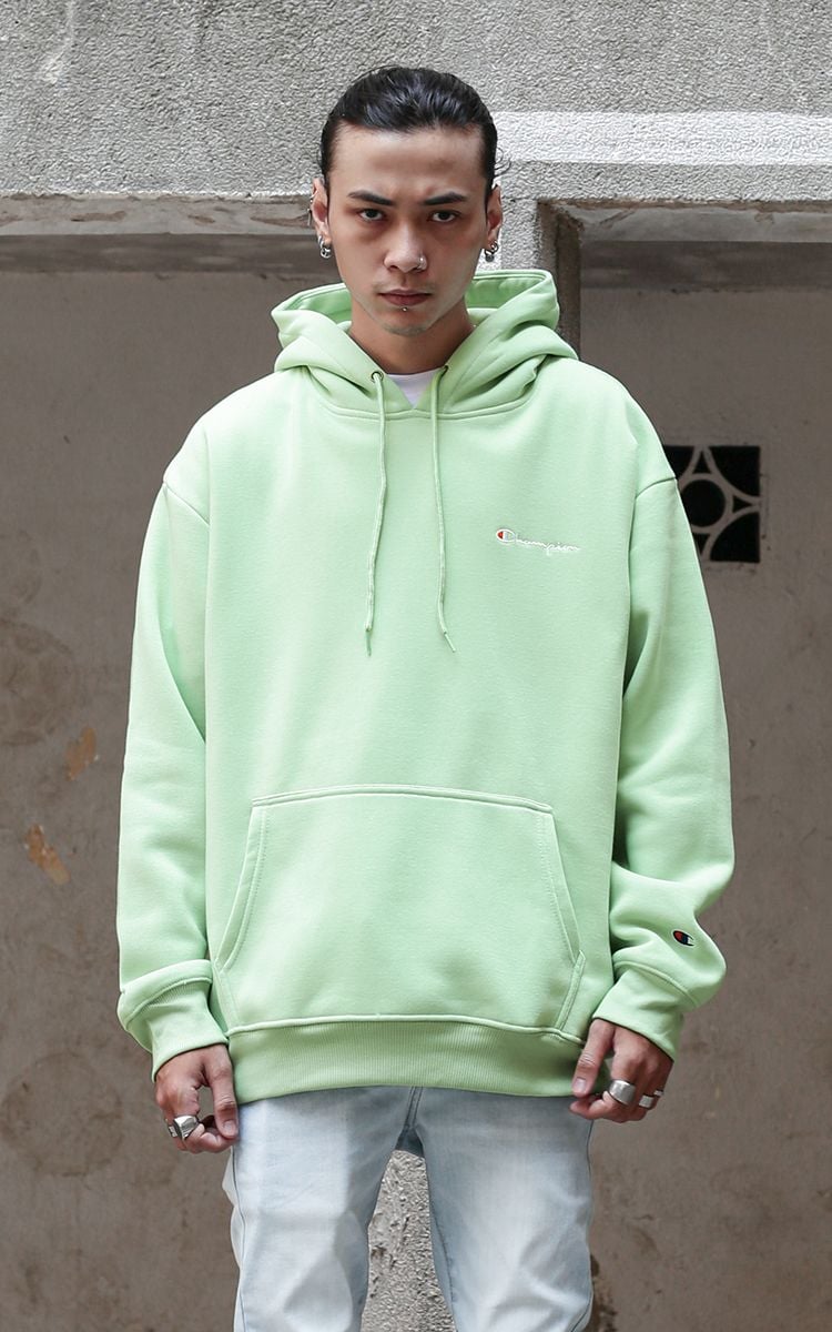 Champion Embroidered Logo Hoodie In Green