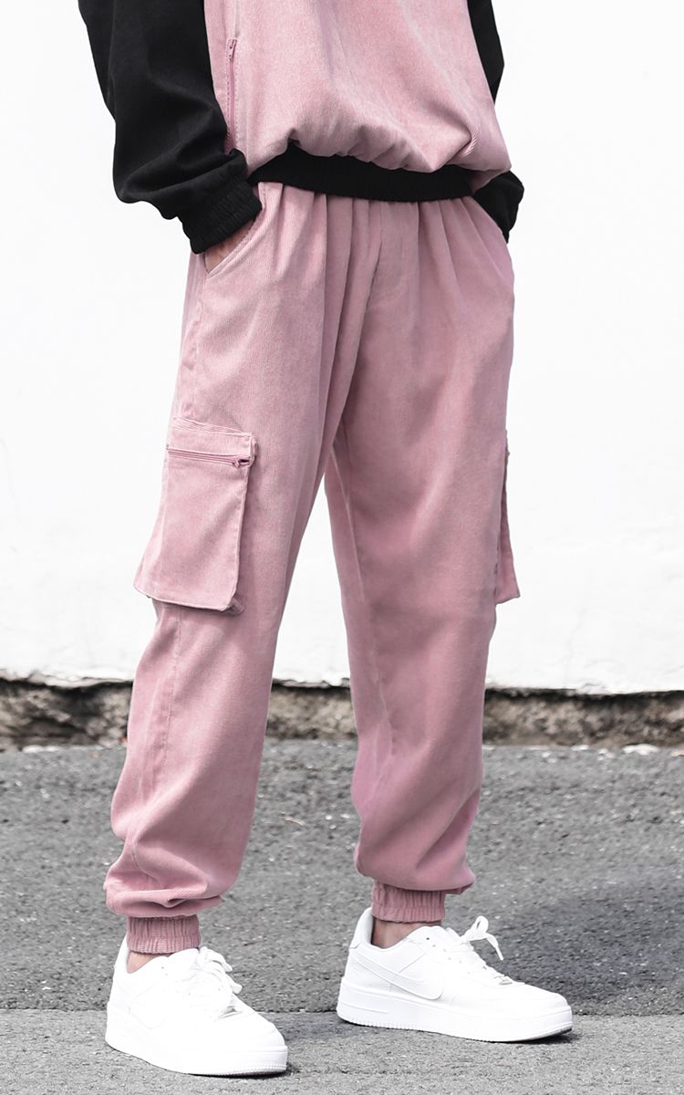 Jogger Pants With Side Pockets In Pink