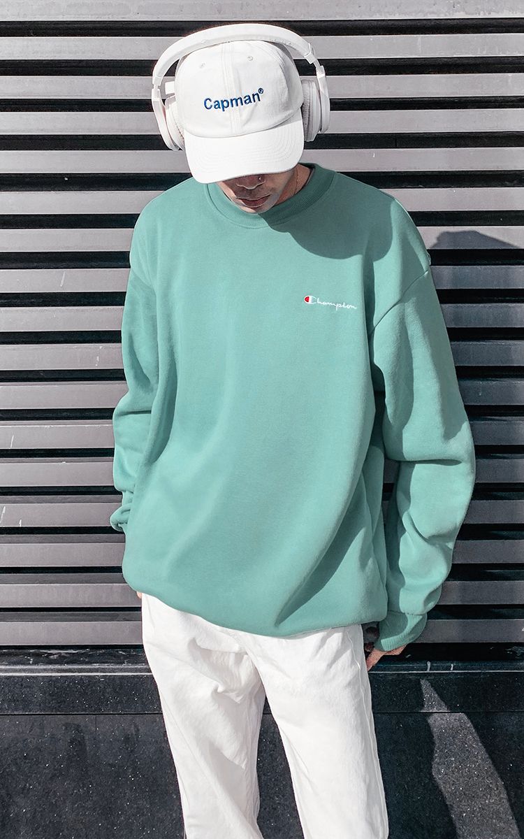 Champion Embroidered Logo Sweater In Green