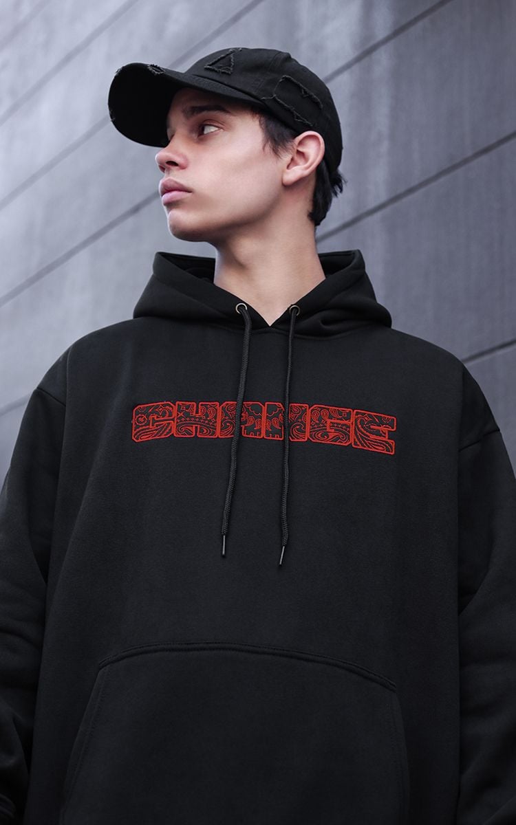 Change Bandana Embroidered Logo Hoodie In Black