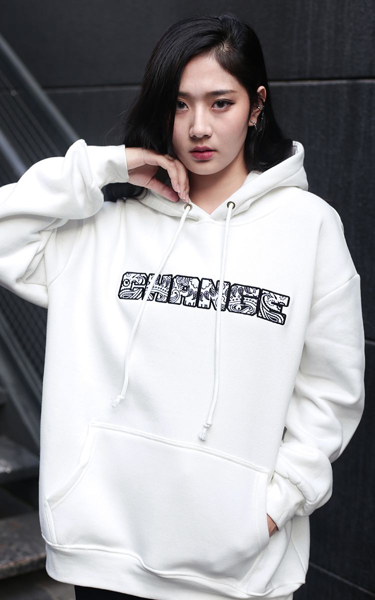 Change Bandana Embroidered Logo Hoodie In White