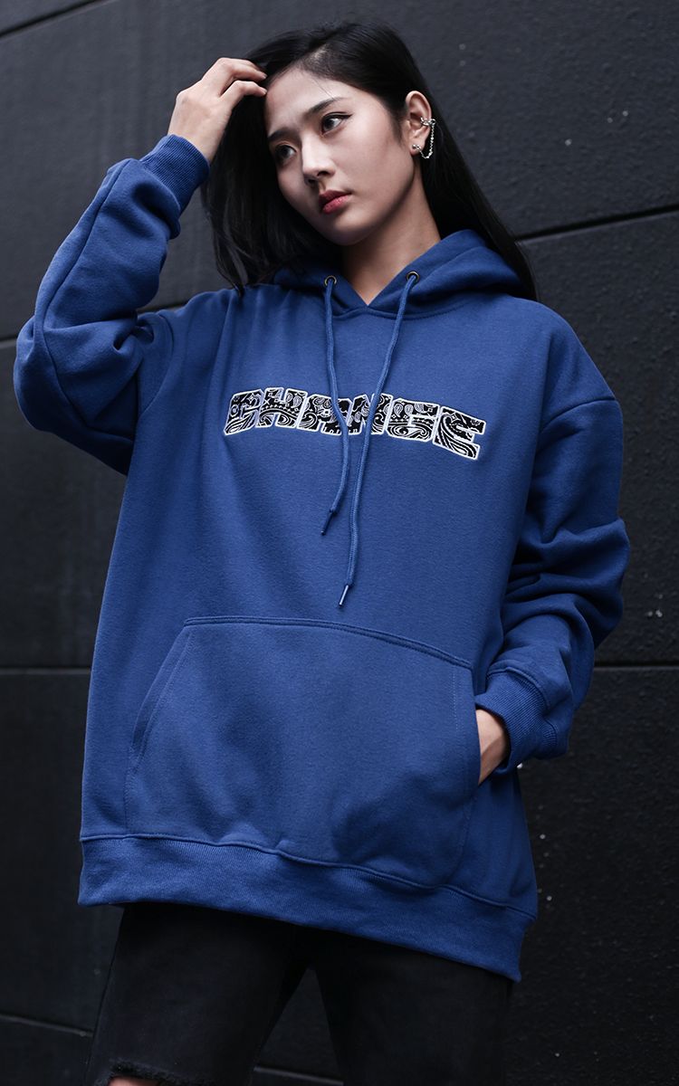 Change Bandana Embroidered Logo Hoodie In Blue